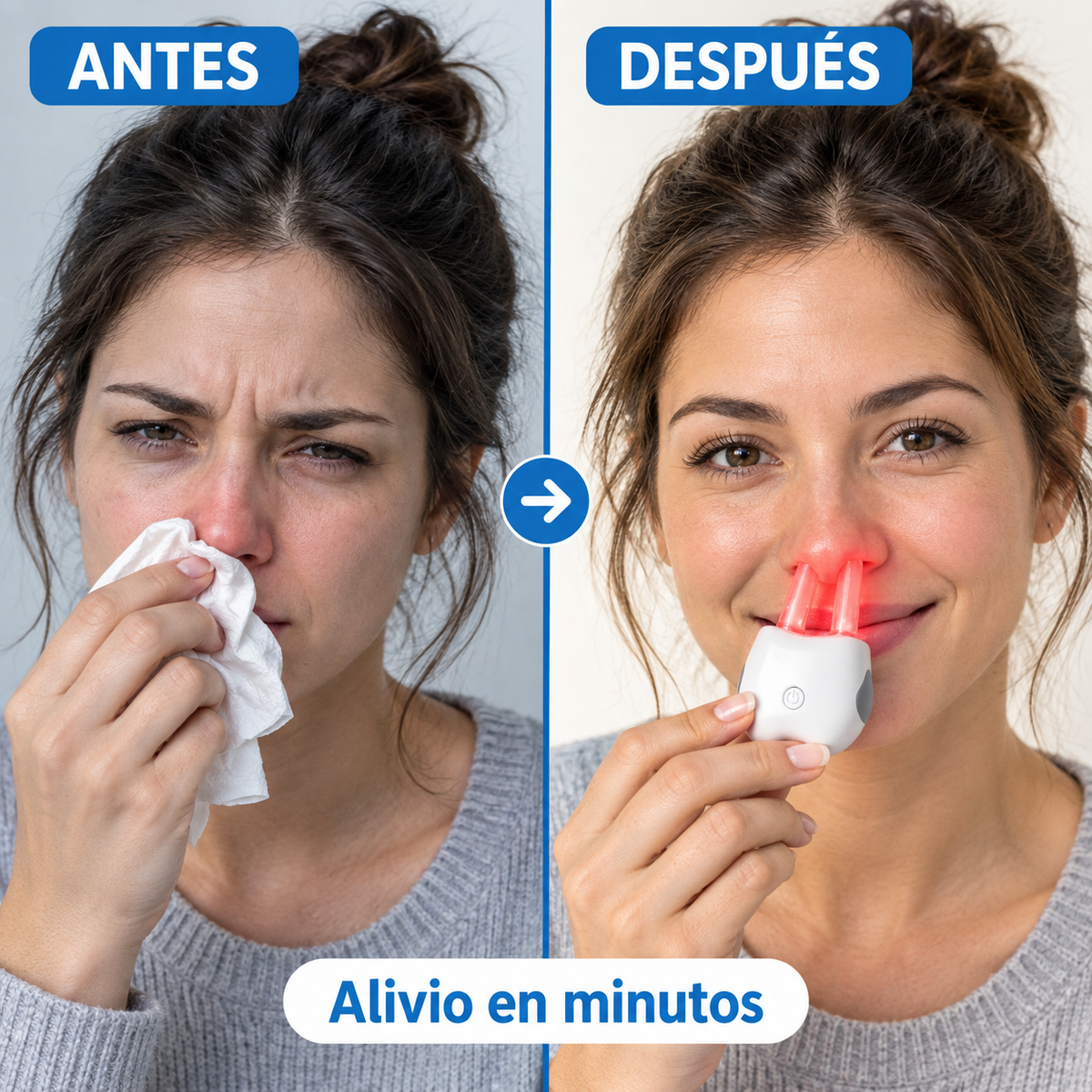 Dispositivo nasal luz roja