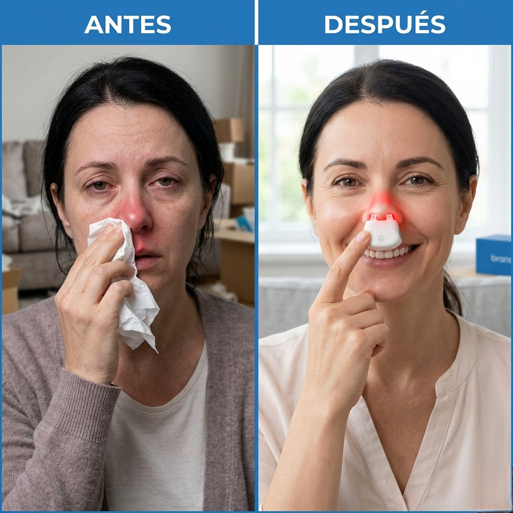 Dispositivo nasal luz roja