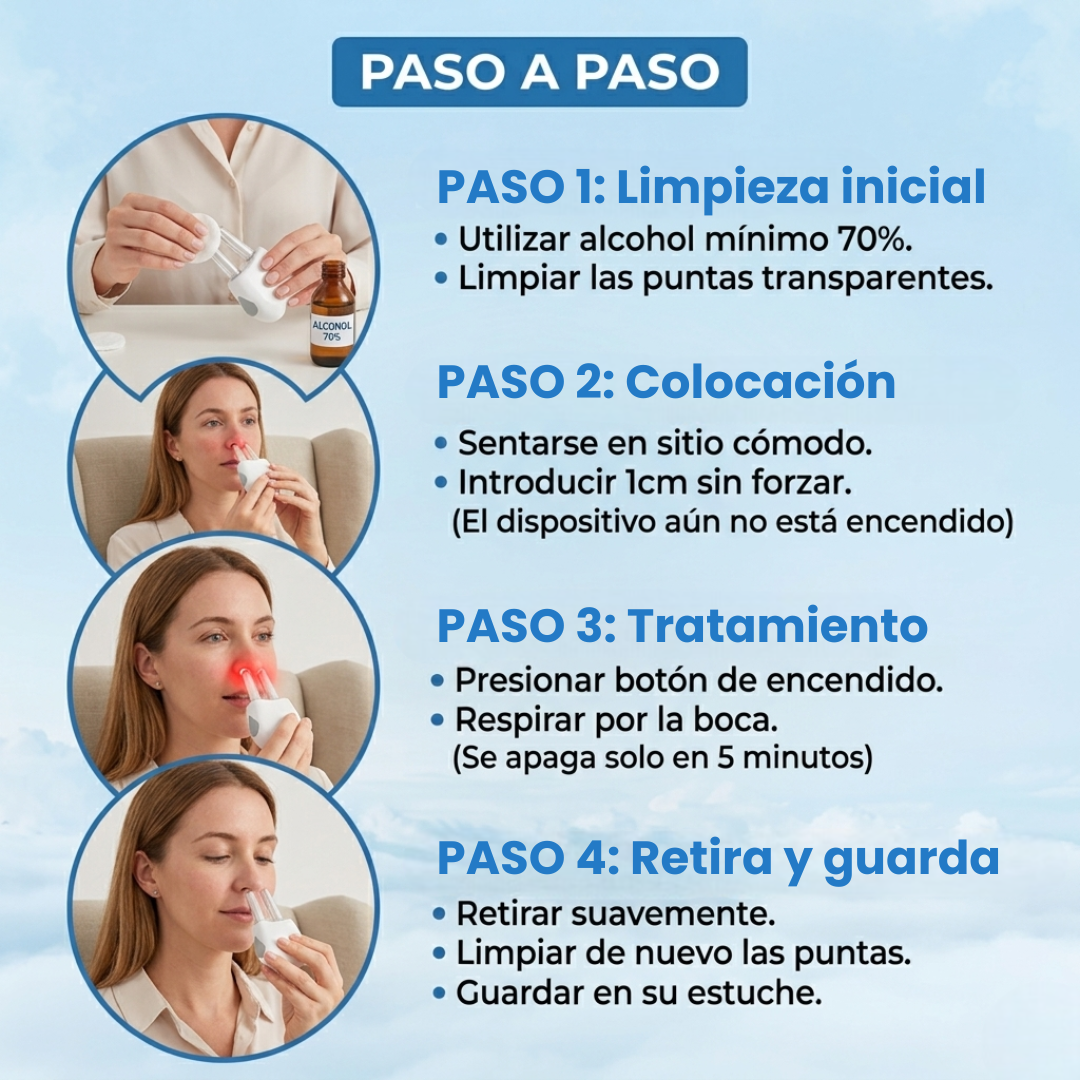 Dispositivo nasal luz roja
